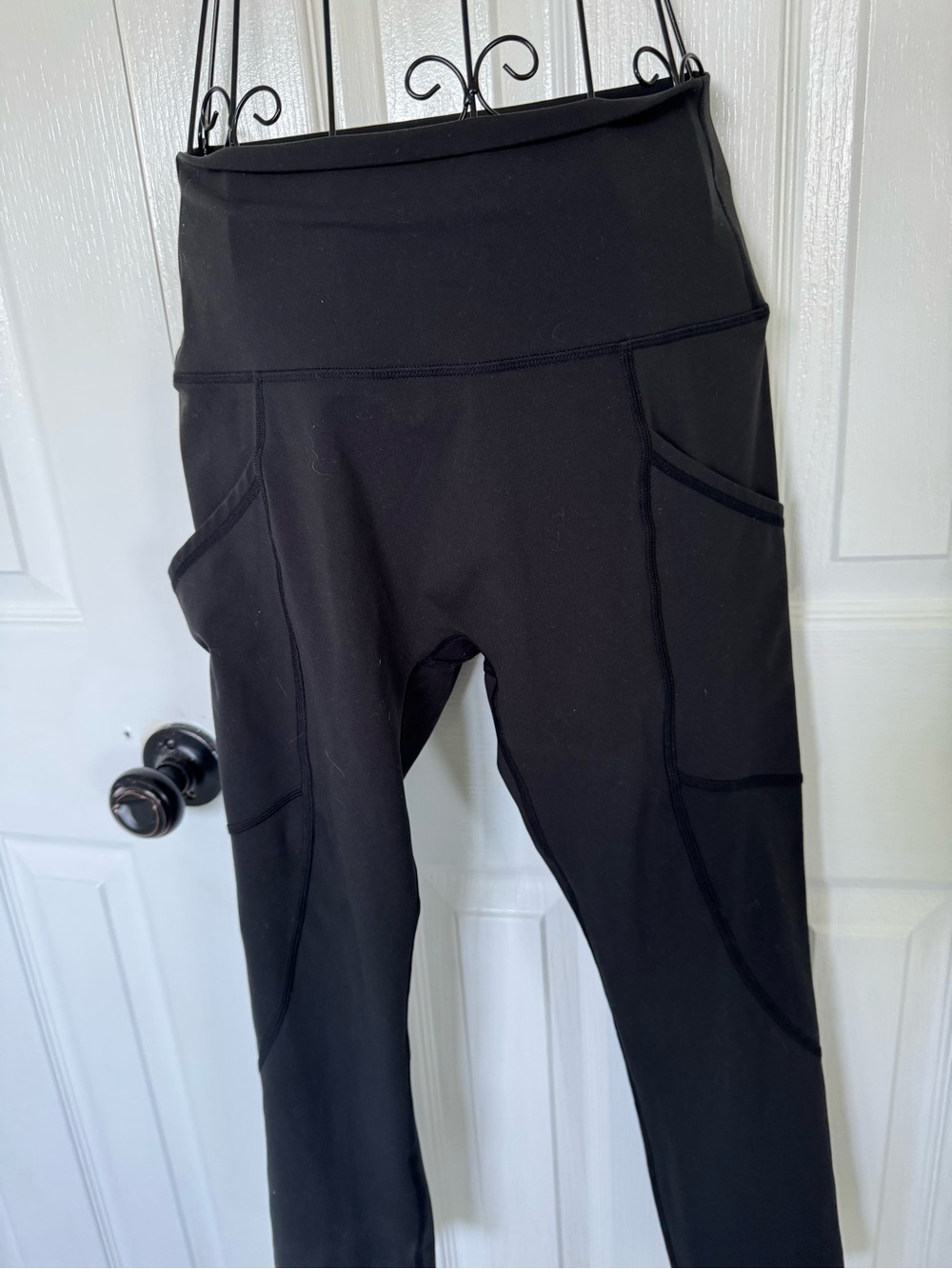32 Degrees Black High-Rise Leggings with Side Pockets